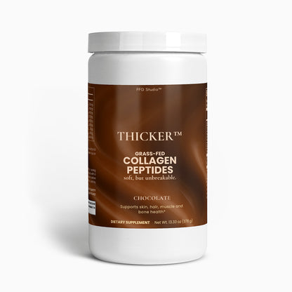 THICKER™ Collagen Peptides Powder (Chocolate)- Soft, but unbreakable.
