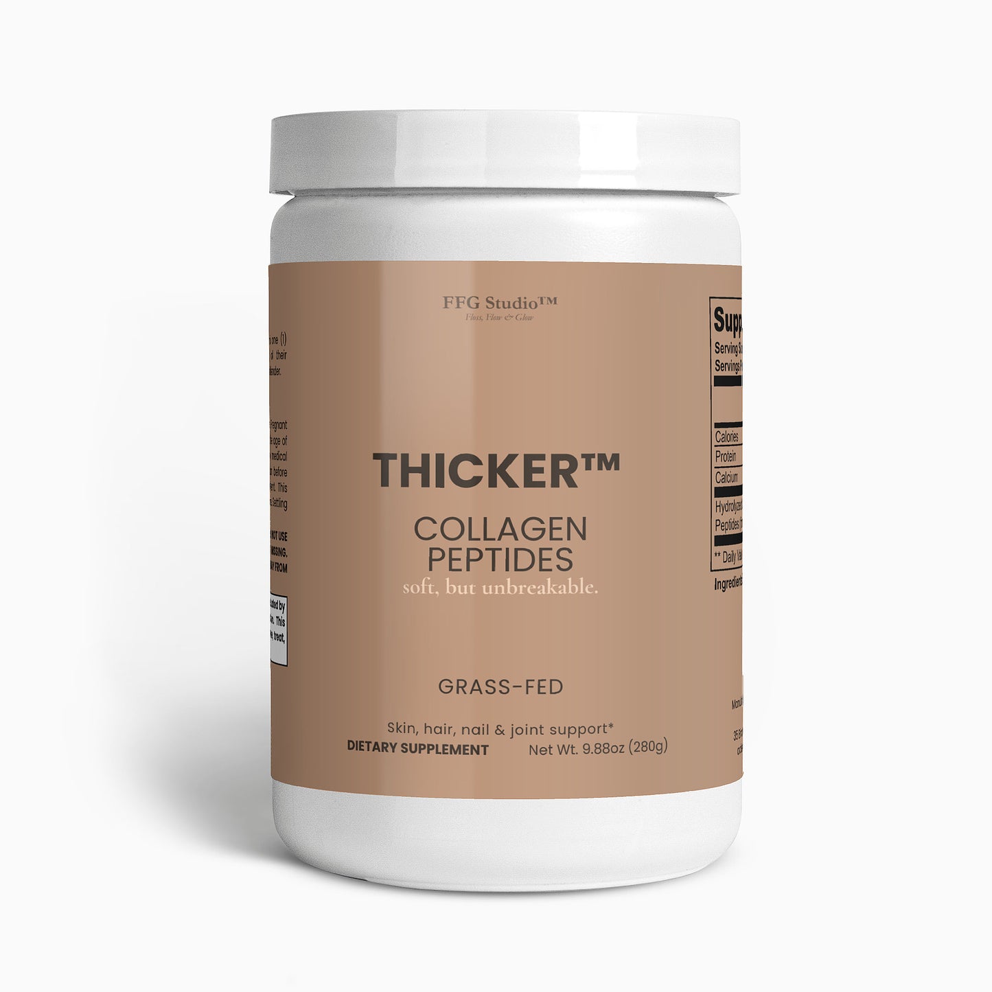 THICKER™ Collagen Peptide Powder - Soft, but unbreakable.