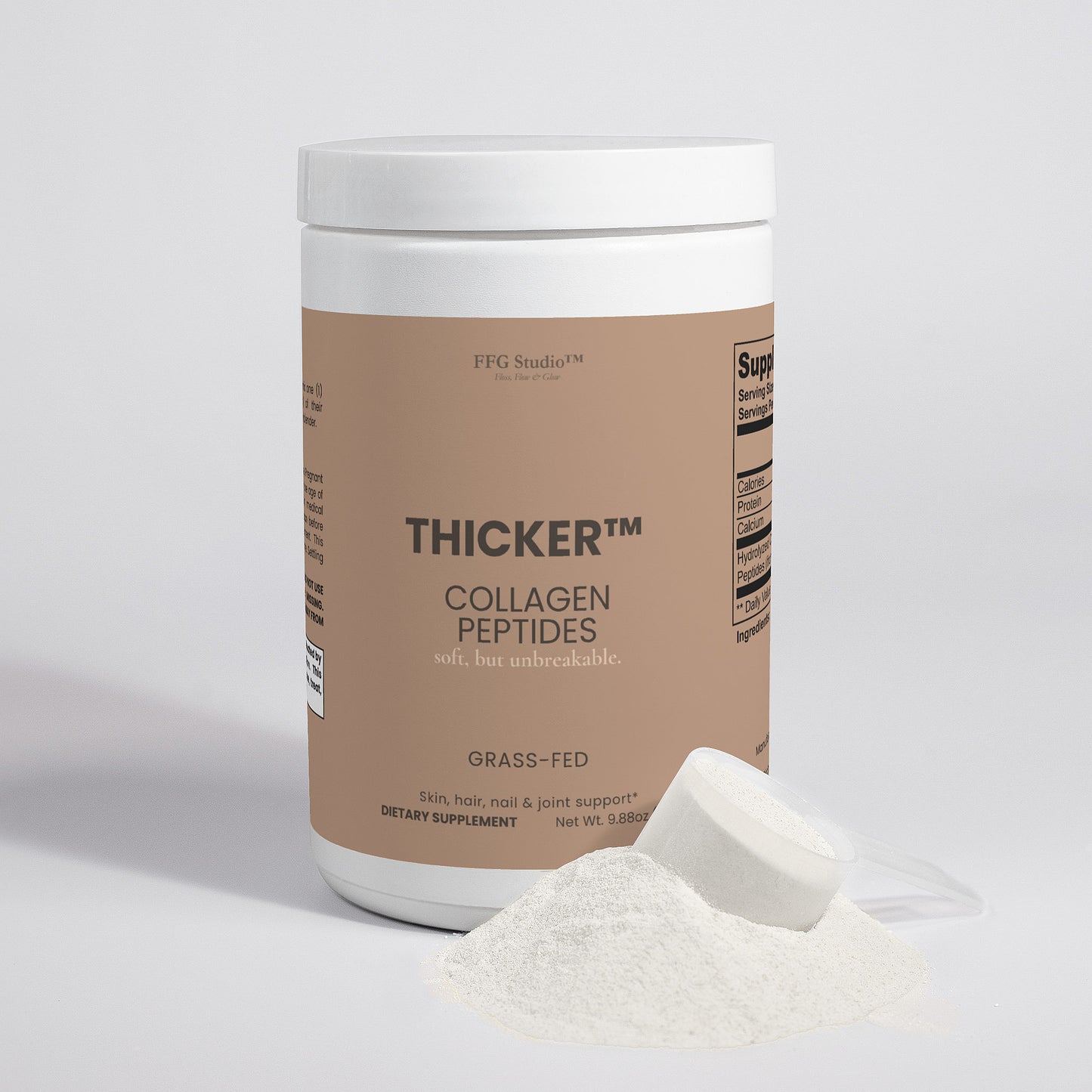 THICKER™ Collagen Peptide Powder - Soft, but unbreakable.